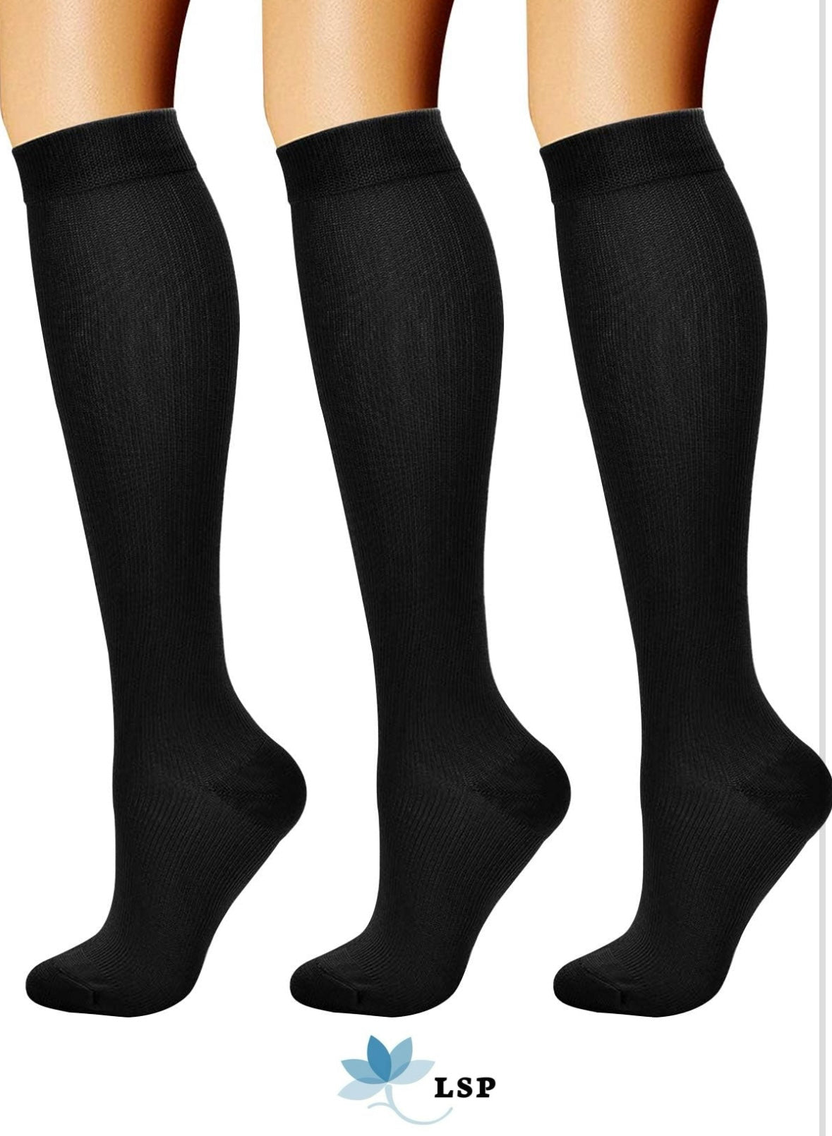 3 pairs CHARMKING Compression Socks for Women & Men, Best Support for Athletic Running Cycling