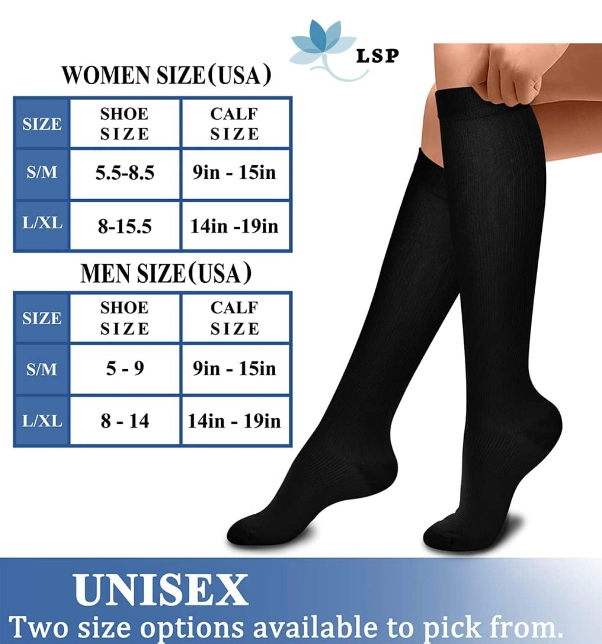 3 pairs CHARMKING Compression Socks for Women & Men, Best Support for Athletic Running Cycling