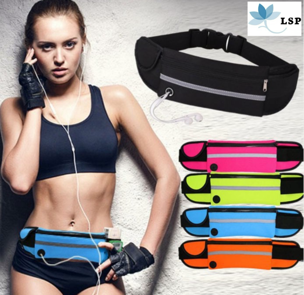 Lightweight and durable waist bag designed for outdoor activities such as hiking, running, and cycling